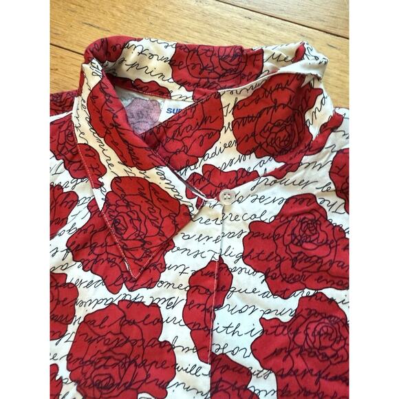 RARE VINTAGE Suburbans Button Down Roses Size 16 Or XL Womens - Picture 3 of 3